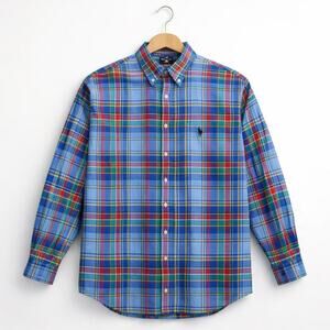 Polo Ralph Lauren Performance Button Down Shirt Mens 3XLT Blue Plaid MSRP 148